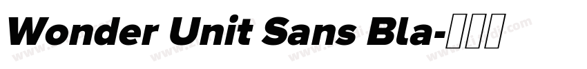 Wonder Unit Sans Bla字体转换